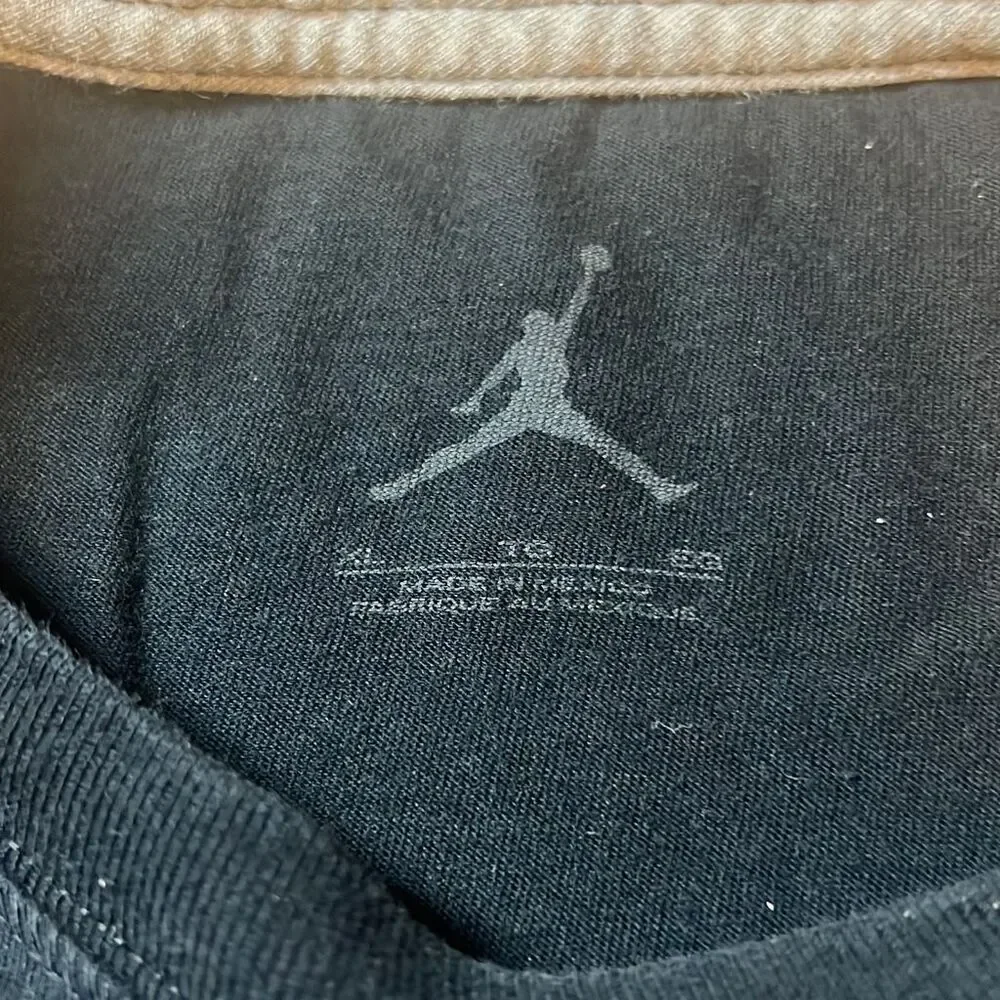 Nike Air Jordan Have a Nice J Day Black Purple‎ Shirt sz XL Distress Print
